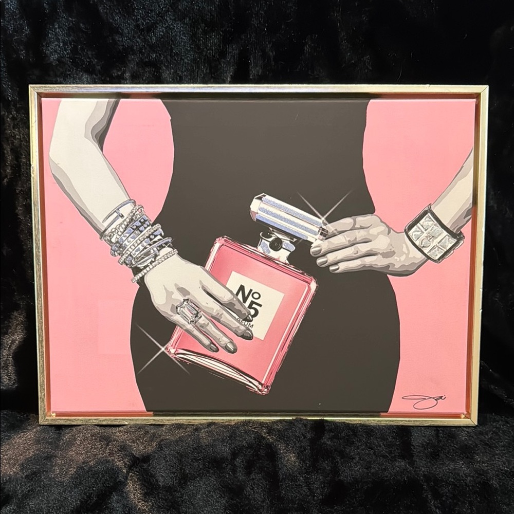Chic Pink Perfume Art Print